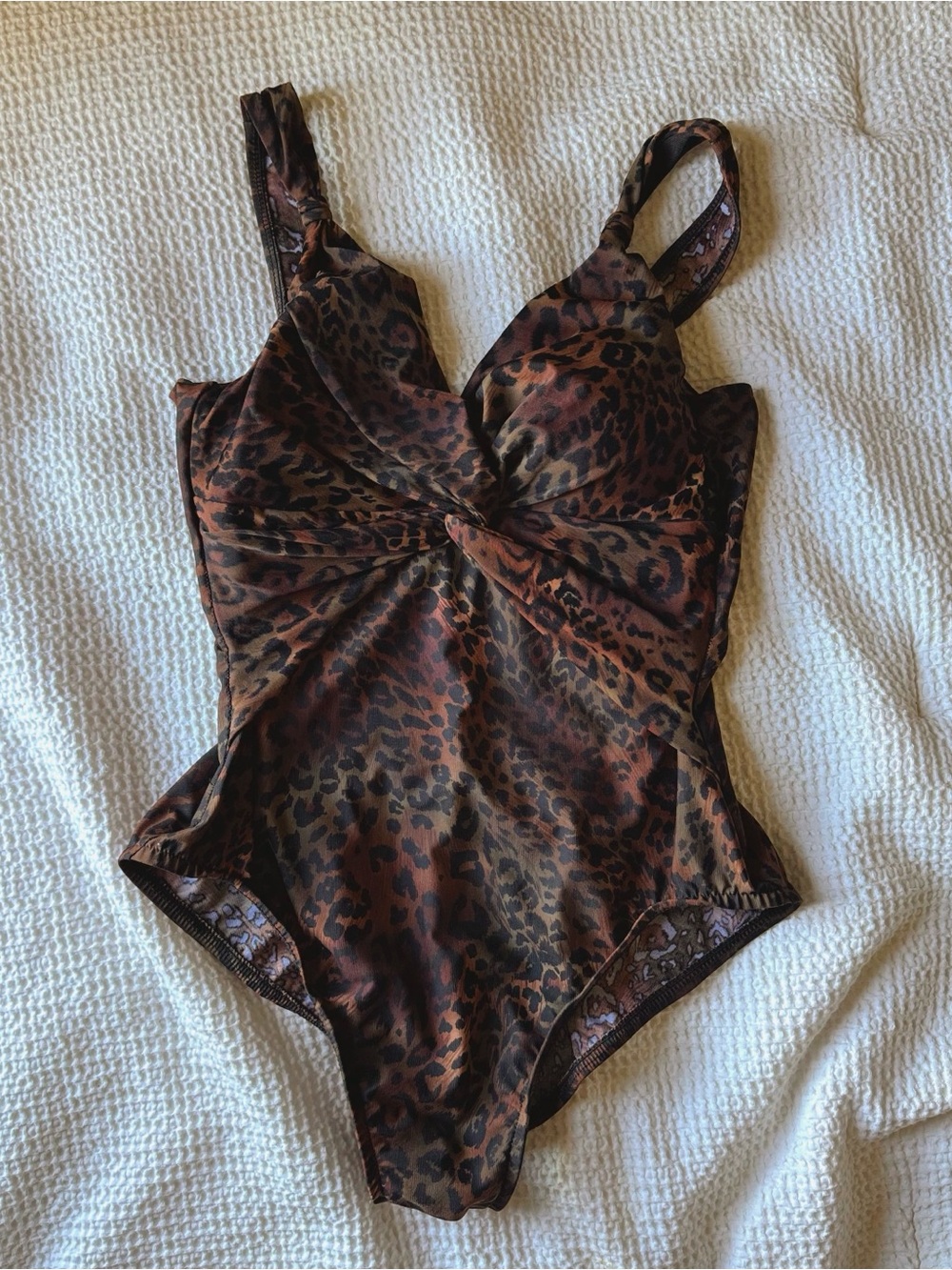 Miraclesuit leopard print one piece swimsuit